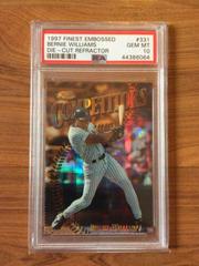 Bernie Williams [Die Cut Refractor] #331 Baseball Cards 1997 Finest Embossed Prices
