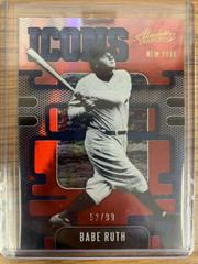 Babe Ruth [Red] #I-1 Baseball Cards 2021 Panini Absolute Icons Prices