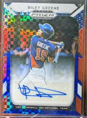 Riley Greene [Red, White, Blue Prizm] Baseball Cards 2019 Panini Prizm Draft Picks Autographs Prices