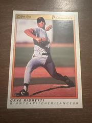 Dave Righetti #99 Baseball Cards 1991 O Pee Chee Premier Prices