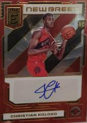 Christian Koloko [Red] Basketball Cards 2022 Panini Donruss Elite New Breed Autographs Prices