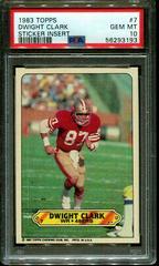 Dwight Clark #7 Football Cards 1983 Topps Stickers Insert Prices