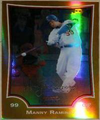 Manny Ramirez [Orange Refractor] #8 Baseball Cards 2009 Bowman Chrome Prices