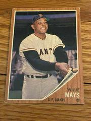 Willie Mays Baseball Cards 1962 Topps Prices