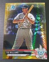Ted Williams [Gold Refractor] #BNR-TW Baseball Cards 2017 Bowman Chrome National Convention Prices