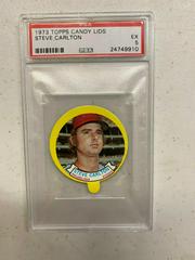 Steve Carlton Baseball Cards 1973 Topps Candy Lids Prices