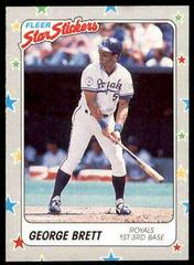 George Brett Baseball Cards 1988 Fleer Star Stickers Prices