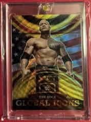 The Rock [Gold Wave] #5 Wrestling Cards 2023 Panini Select WWE Global Icons Prices
