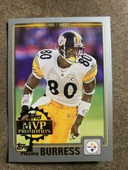 Plaxico Burress Football Cards 2001 Topps MVP Promotion Prices
