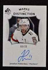 Jonathan Huberdeau Hockey Cards 2021 SP Authentic Marks of Distinction Autographs Prices