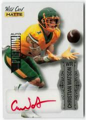 Christian Watson [White Silver Foil] #MB-A Football Cards 2022 Wild Card Matte Autographs Prices