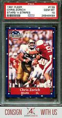 Chris Zorich Football Cards 1991 Fleer Stars and Stripes Prices
