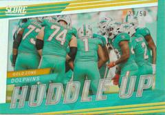Miami Dolphins [Gold Zone] #HU-MIA Football Cards 2022 Panini Score Huddle Up Prices