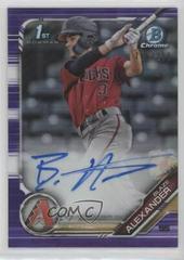 Alexander Canario [Purple Refractor] #CPA-AC Baseball Cards 2019 Bowman Chrome Prospects Autographs Prices