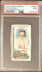 Pete Alonso [Red Ink] #MA-PA Baseball Cards 2022 Topps Allen & Ginter Mini Autographs Prices