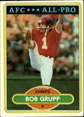 Bob Grupp #525 Football Cards 1980 Topps Prices