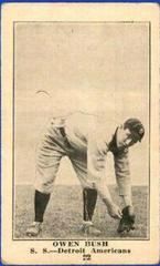 Owen Bush #22 Baseball Cards 1917 Collins McCarthy Prices