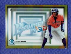Pedro Leon [Gold Refractor] #B3D-18 Baseball Cards 2022 Bowman in 3D Prices