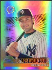 Derek Jeter [Magic Moments Wins 1998 World Series Refractor] Baseball Cards 2000 Topps Chrome Prices