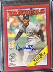 Don Mattingly [Red] #88BA-DMA Baseball Cards 2023 Topps Silver Pack 1988 35th Anniversary Autographs Prices