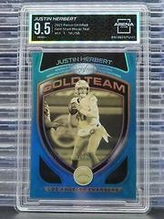 Justin Herbert [Teal] #GT-3 Football Cards 2021 Panini Certified Gold Team Prices