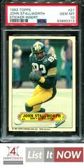 John Stallworth #27 Football Cards 1983 Topps Stickers Insert Prices