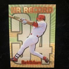 Mark McGwire [#34] Baseball Cards 1999 Topps Home Run Record Prices