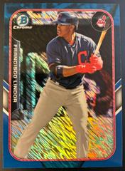 Francisco Lindor [Blue Shimmer Refractor] #FFMFL Baseball Cards 2015 Bowman Chrome the Farm's Finest Minis Prices