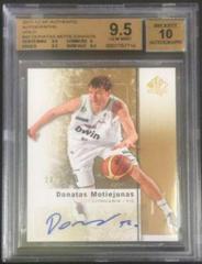 Donatas Motiejunas Autograph-Gold #40 Basketball Cards 2011 SP Authentic Prices