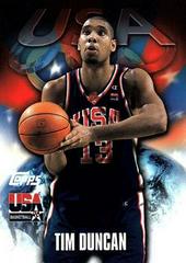 Tim Duncan #57 Basketball Cards 2000 Topps Team USA Basketball Prices