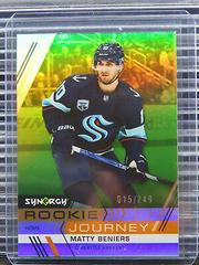 Matty Beniers [Green] Hockey Cards 2022 Upper Deck Synergy Rookie Journey Home Prices
