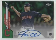 Aaron Civale [Green Refractor] Baseball Cards 2020 Topps Chrome Rookie Autographs Prices