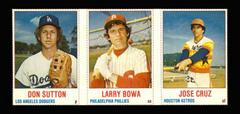 Don Sutton, Jose Cruz, Larry Bowa [Hand Cut Panel] Baseball Cards 1978 Hostess Prices