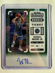 Wendell Moore Jr. [Autograph Premium Edition Green Shimmer Ticket] Basketball Cards 2022 Panini Contenders Prices