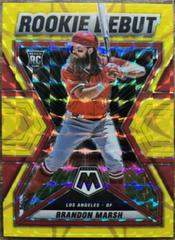Brandon Marsh [Reactive Yellow] #RD-3 Baseball Cards 2022 Panini Mosaic Rookie Debut Prices