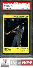 Will Clark [Career Info] #52 Baseball Cards 1991 Star Millennium Edition Prices