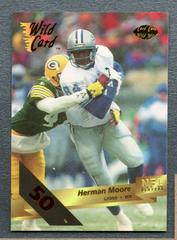 Herman Moore [50 Stripe] #119 Football Cards 1993 Wild Card Prices
