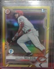 Matheu Nelson [Gold Foil] #BD-103 Baseball Cards 2021 Bowman Draft 1st Edition Prices