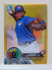 Vladimir Guerrero Jr. [Gold Refractor] Baseball Cards 2018 Bowman Scouts' Top 100 Prices