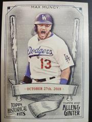 Max Muncy Baseball Cards 2021 Topps Allen & Ginter Historic Hits Prices