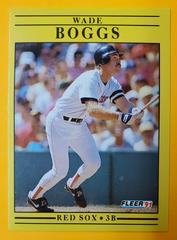 Wade Boggs #86 Baseball Cards 1991 Fleer Prices