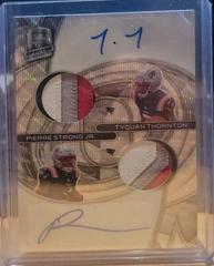 Tyquan Thornton, Pierre Strong Jr. [Psychedelic] #DPA-NEP Football Cards 2022 Panini Spectra Dual Patch Autographs Prices