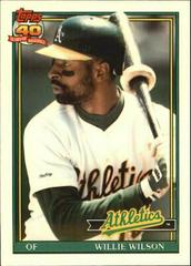 Willie Wilson #129T Baseball Cards 1991 Topps Traded Tiffany Prices