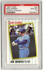 Bob Horner #24 Baseball Cards 1987 Fleer League Leaders Prices