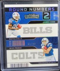 James Cook, Alec Pierce [Silver] Football Cards 2022 Panini Contenders Round Numbers Prices