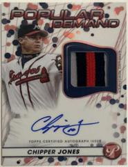 Chipper Jones [Pink] #DPAR-CJ Baseball Cards 2023 Topps Pristine Popular Demand Autograph Relic Prices