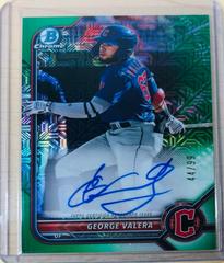 George Valera [Green Refractor] #BMA-GV Baseball Cards 2022 Bowman Chrome Mega Box Mojo Autographs Prices