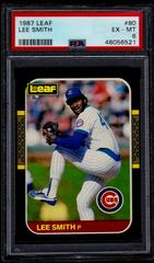 Lee Smith #80 Baseball Cards 1987 Leaf Prices