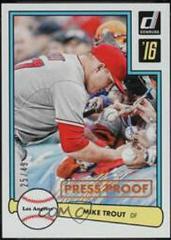 Mike Trout [Gold Press Proof] Baseball Cards 2016 Panini Donruss 1982 Prices