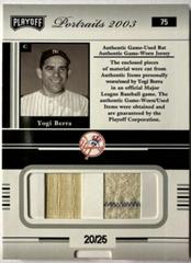 Yogi Berra [Silver] Baseball Cards 2003 Playoff Portraits Prices